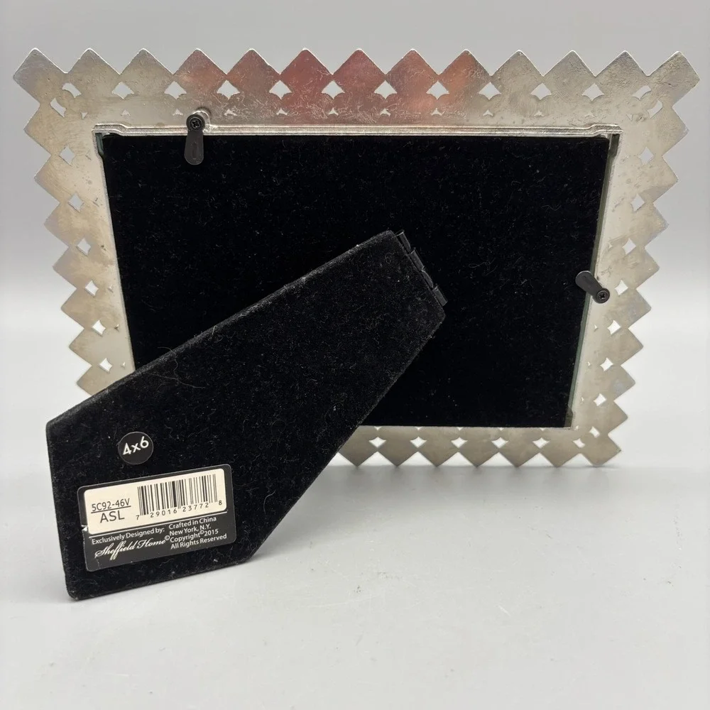 Sheffield Home Jewel Collection Picture Frame 4x6 Silver Color Clear Rhinestones
